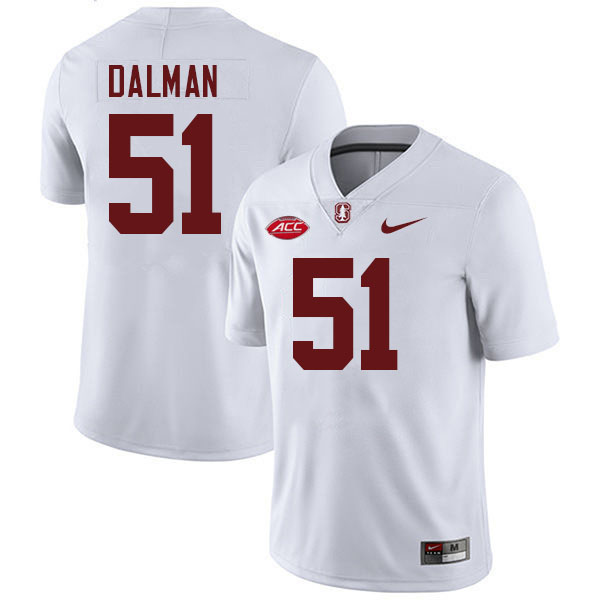 Drew Dalman Stanford Jersey,Stanford Cardinal #51 Drew Dalman Football Jersey Stitched-White